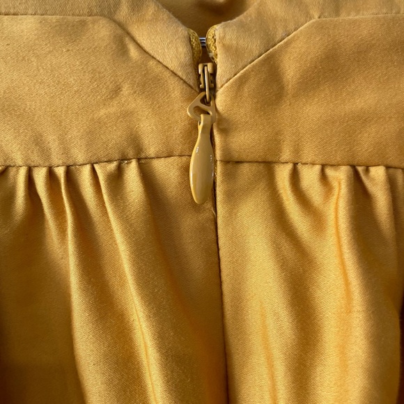 New York & Company Mustard Yellow Maxi midi skirt size 8 a-line - Picture 6 of 6